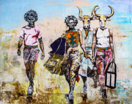 flattermarchofthemoderntotems2025mixedmedia80x-100cm